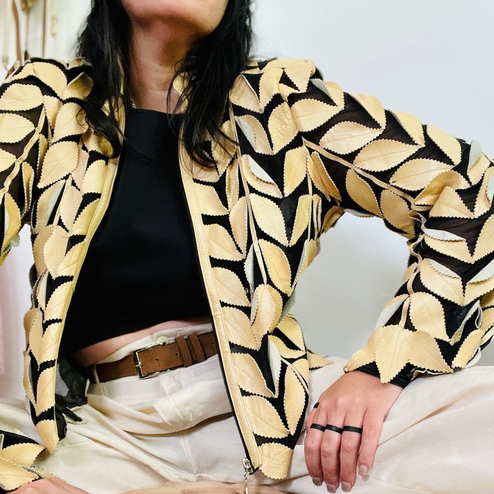 Vintage Stillman Studio Petal Leather Jacket